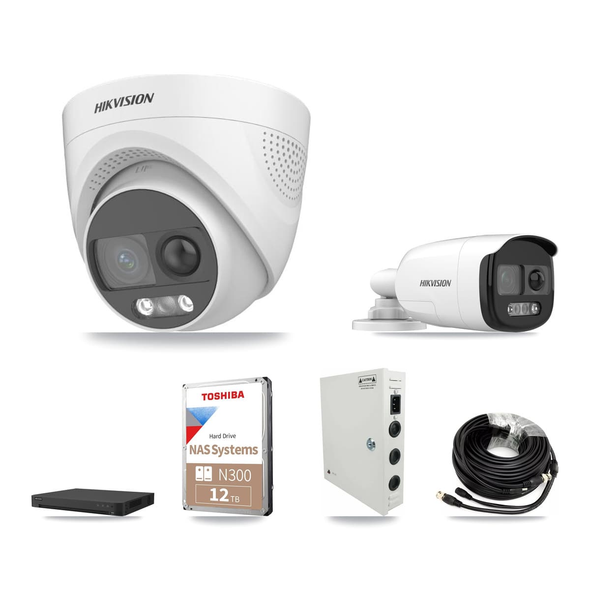 Hikvision 32-Channel 5MP CCTV Kit — 1 DS-2CE12KF3T Bullet + 8 DS-2CE72KF3T Turret Cameras + 12TB Recording - Image 1