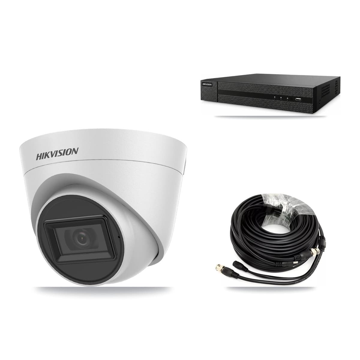 Hikvision 8-Channel 5MP CCTV Kit — 4 White Turret Cameras + 3TB Recording