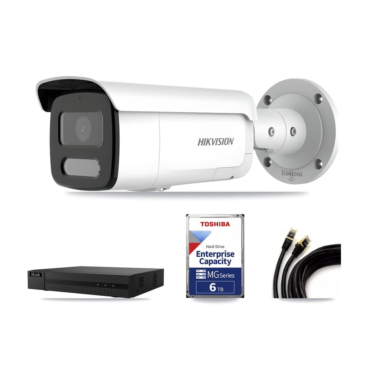 Hikvision & HiLook 8-Channel 4MP – 4K CCTV Kit — 7 4MP + 1 4K Bullet Cameras + 6TB Recording - Image 1
