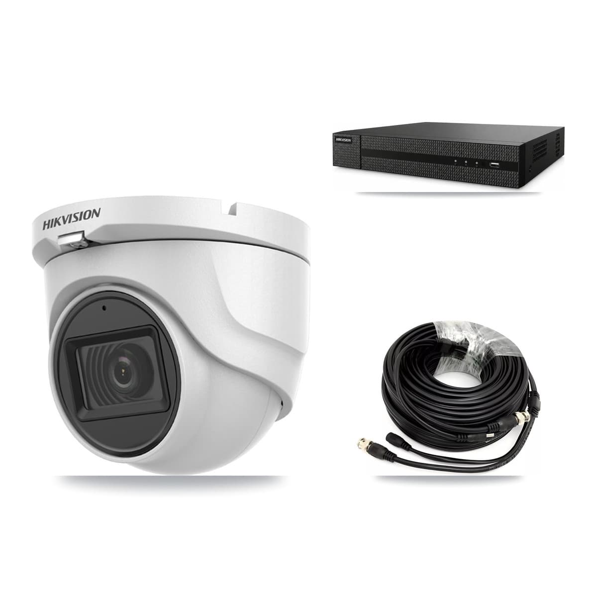 Hikvision 8-Channel 5MP CCTV Kit — 4 DS-2CE76H0T Turret Cameras + 3TB Recording - Image 1