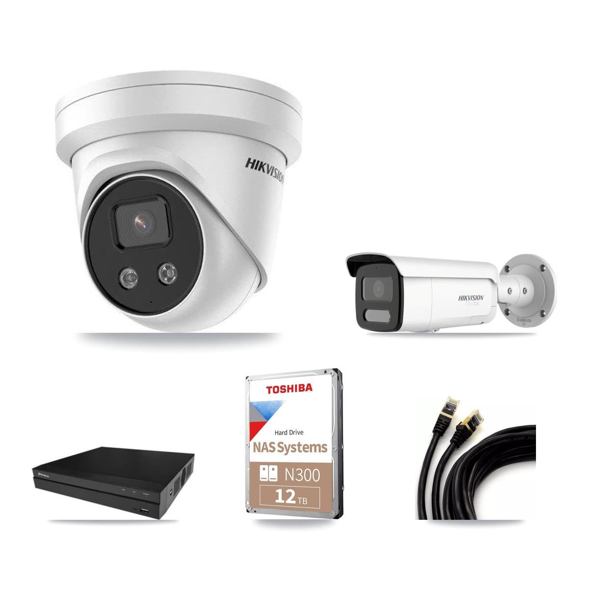 Hikvision & Prolux 16-Channel 5MP – 4K CCTV Kit — 1 4K Bullet + 7 5MP Turret Cameras + 12TB Recording - Image 1