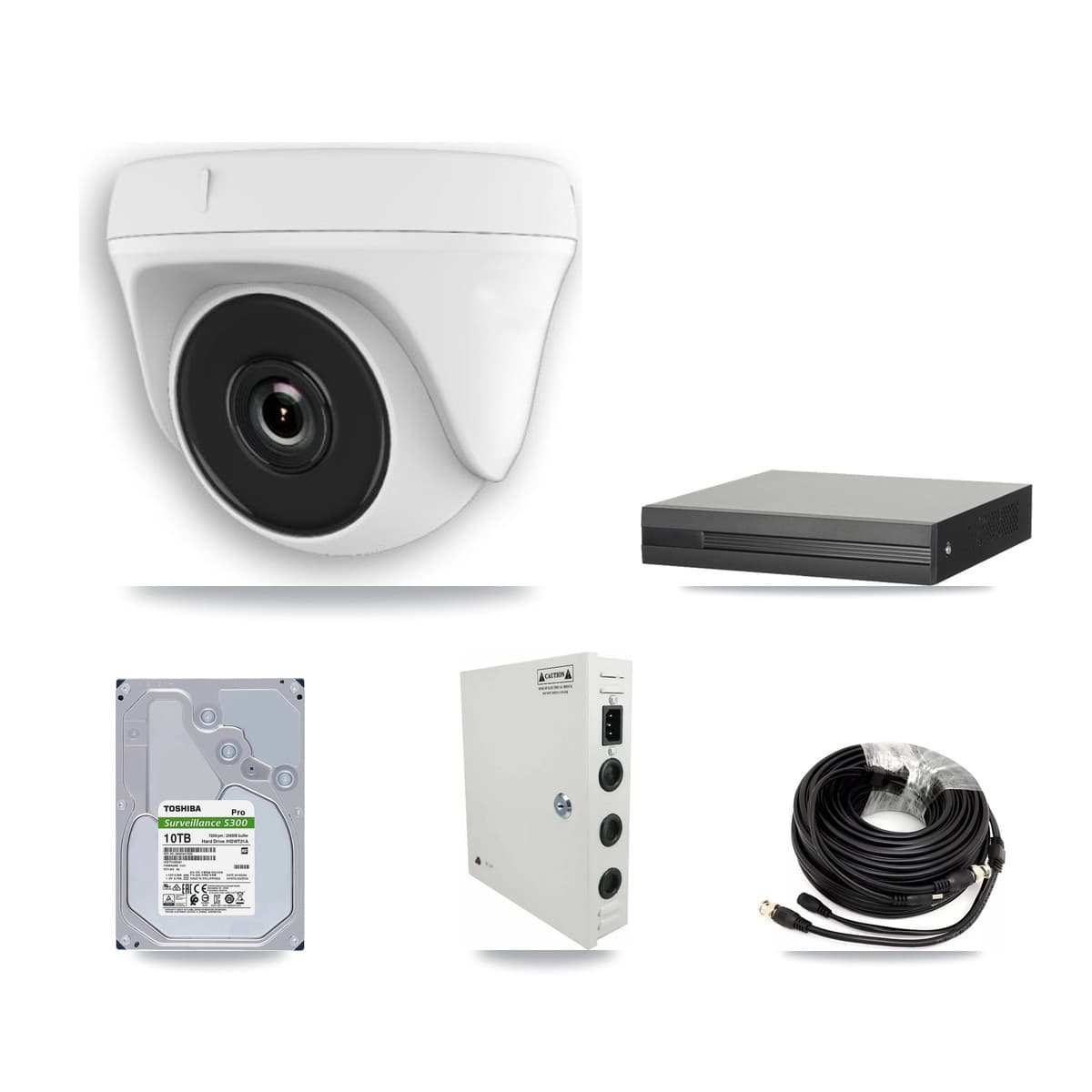 16-Channel 2MP CCTV Kit — 15 Dome Cameras + 10TB Recording