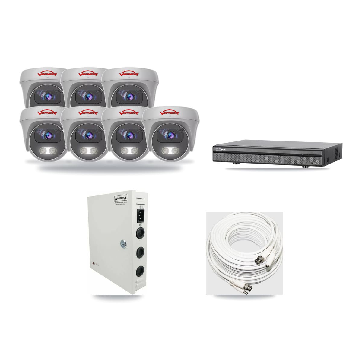 Dahua 8-channel CCTV kit: 7 cameras (7× 5MP Camera), 3TB hard drive