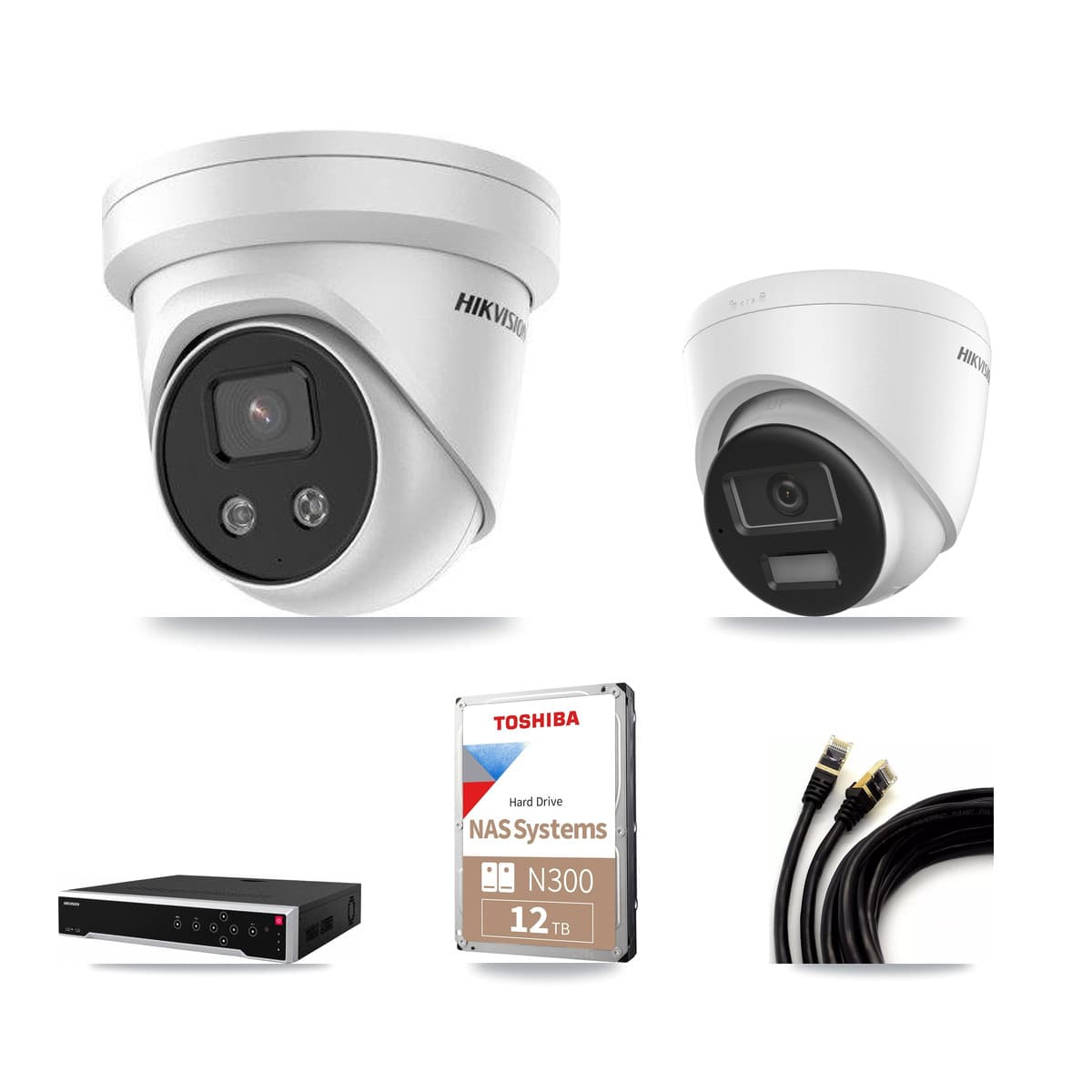 Hikvision 32-Channel 5MP – 4K CCTV Kit — 1 4K + 16 5MP Turret Cameras + 2× 12TB Recording - Image 1