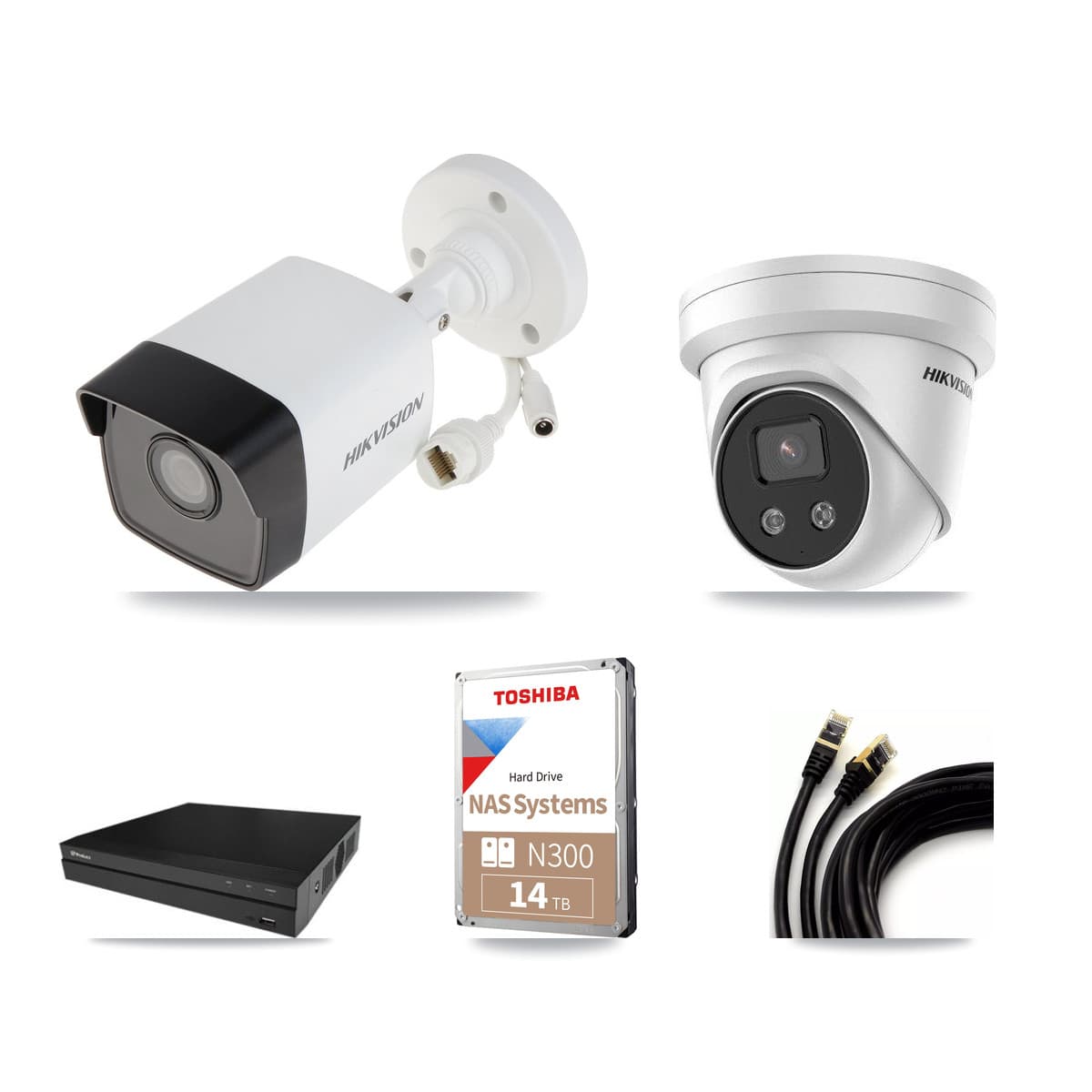 Hikvision & Prolux 16-Channel 5MP CCTV Kit — 10 Bullet + 1 Turret Cameras + 14TB Recording