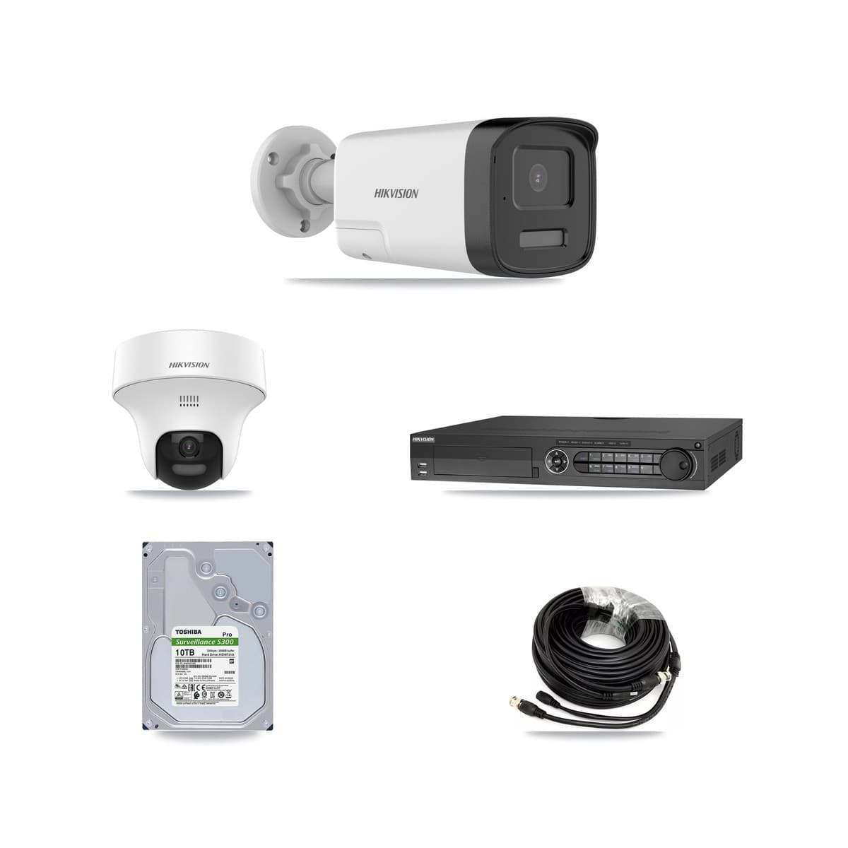 Hikvision 32-Channel 5MP CCTV Kit — 4 DS-2CE17K0T Bullet + 4 DS-2CE70K0T Turret Cameras + 10TB Recording - Image 1