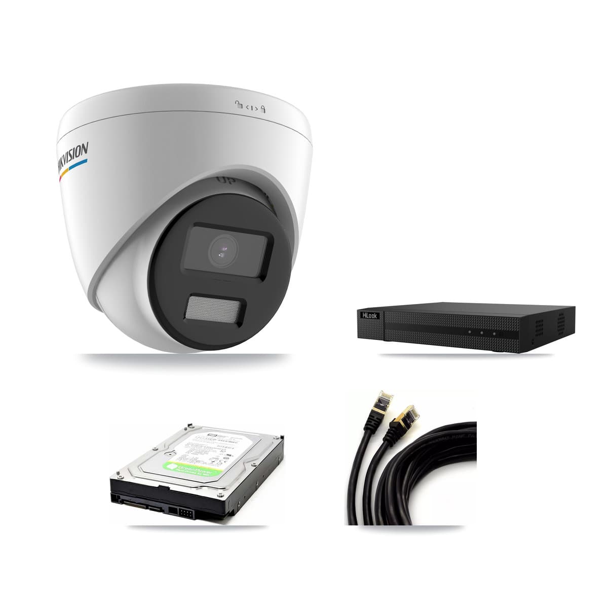 Hikvision & HiLook 8-Channel 2MP CCTV Kit — 1 Turret Camera + 1TB Recording (NVR-108MH-D Recorder) - Image 1