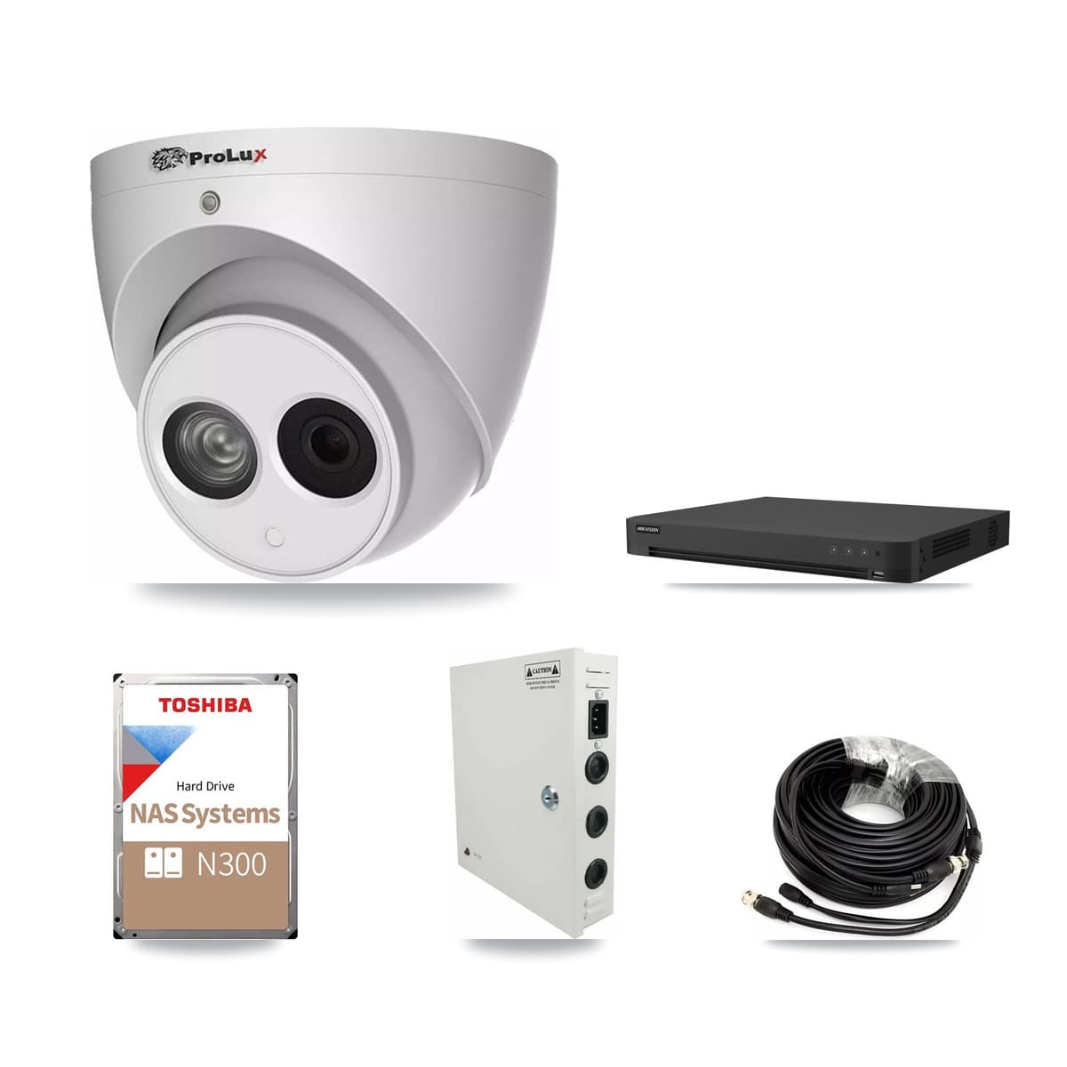 Prolux & Hikvision 16-Channel 4MP CCTV Kit — 13 Turret Cameras + 18TB Recording - Image 1