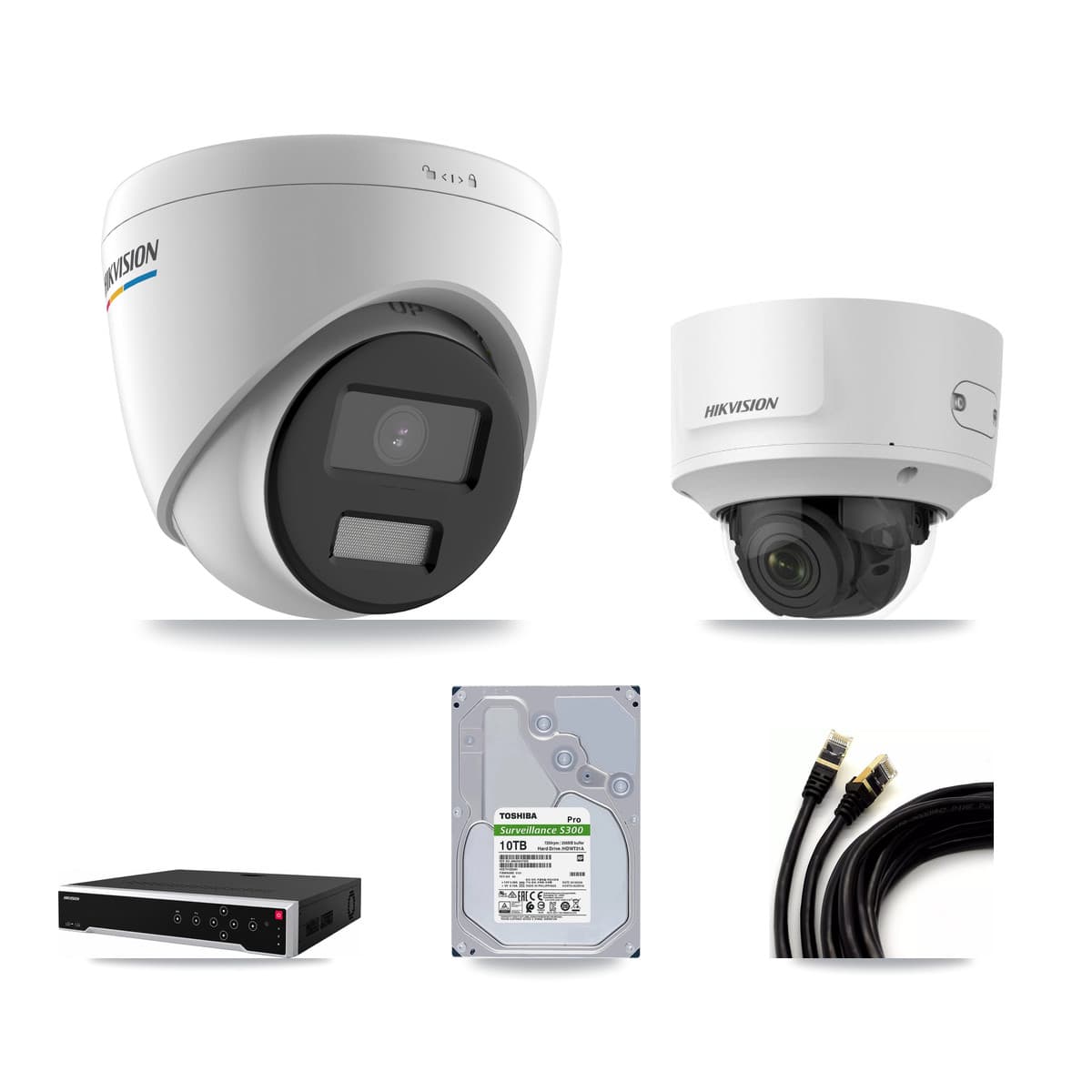 Hikvision 32-Channel 2MP CCTV Kit — 15 Turret + 1 Dome Cameras + 10TB Recording