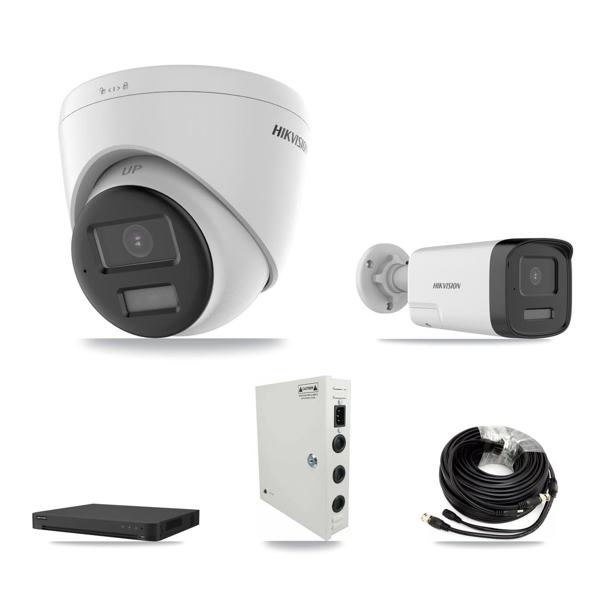 Hikvision 16-Channel 5MP – 4K CCTV Kit — 4 DS-2CE17K0T 5MP Bullet + 8 DS-2CE78U0T 4K Turret Cameras + 8TB Recording