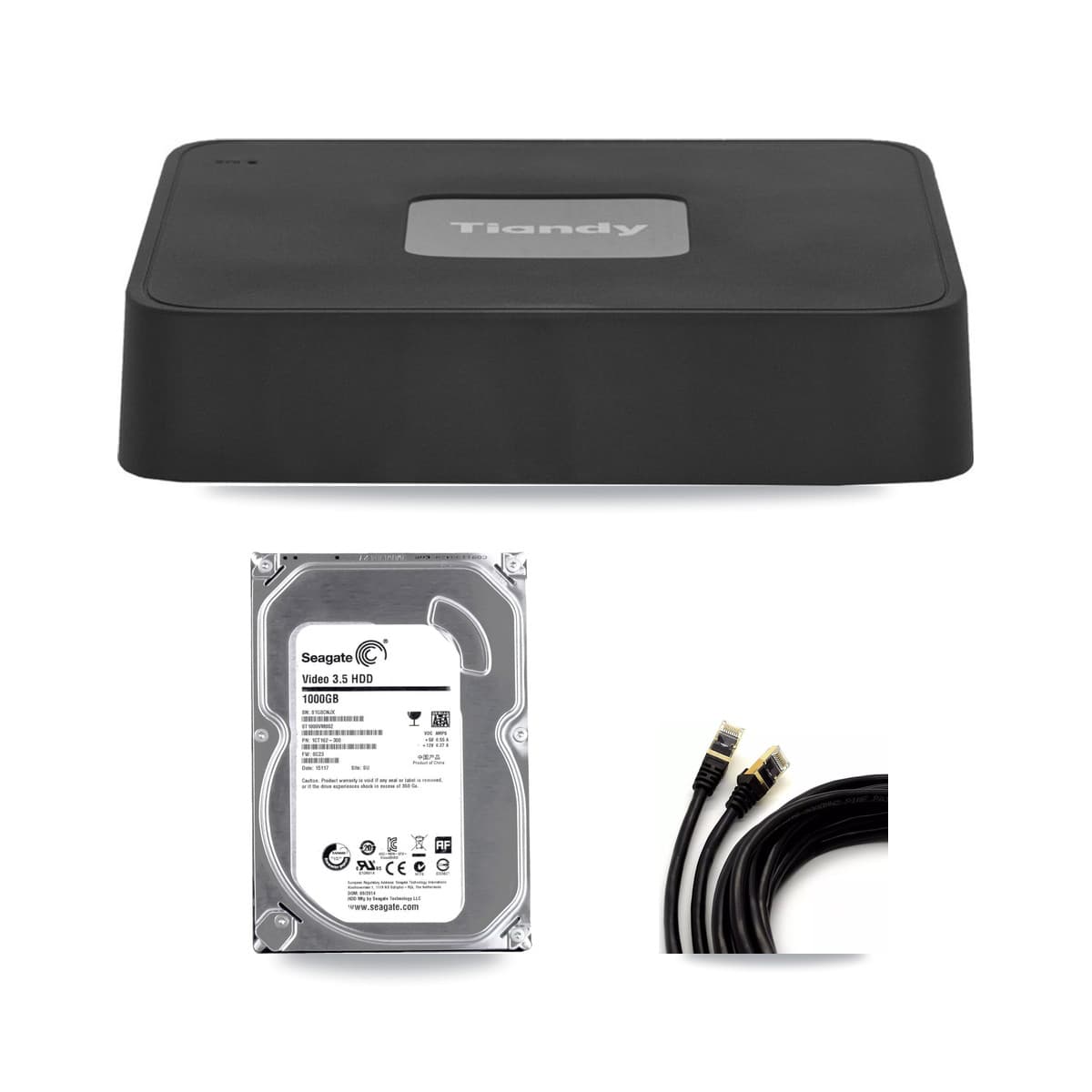 Tiandy 4-Channel 5MP CCTV Kit — 1 Dome Camera + 1TB Recording - Image 1