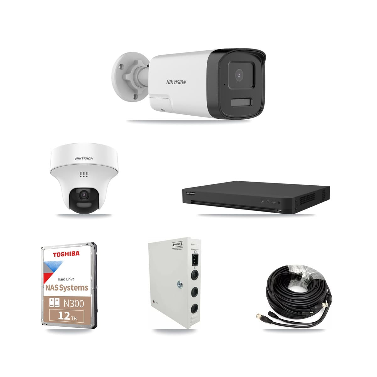 Hikvision 32-Channel 5MP CCTV Kit — 5 DS-2CE17K0T Bullet + 5 DS-2CE70K0T Turret Cameras + 12TB Recording - Image 1