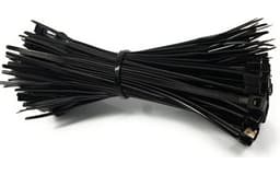 Cable Ties 250x4.6mm Black Nylon Zip Ties Pack of 100