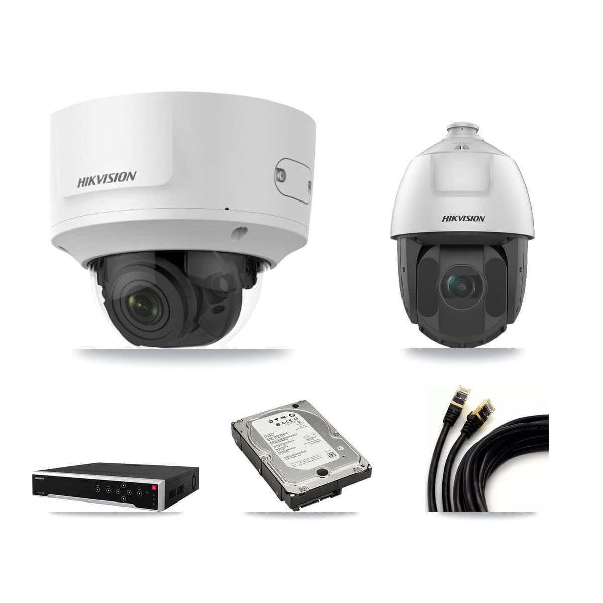 Hikvision 32-Channel 2MP CCTV Kit — 7 Dome + 1 PTZ Cameras + 5TB Recording - Image 1