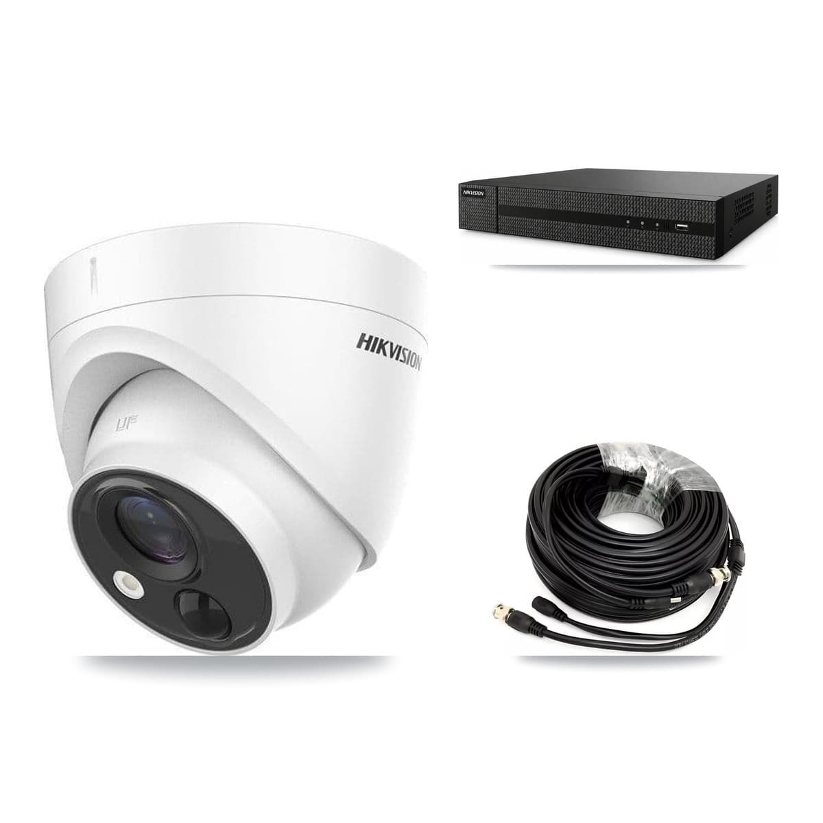 Hikvision 8-Channel 5MP CCTV Kit — 1 DS-2CE71H0T Turret Camera + 3TB Recording (DVR-8CH Recorder) - Image 1