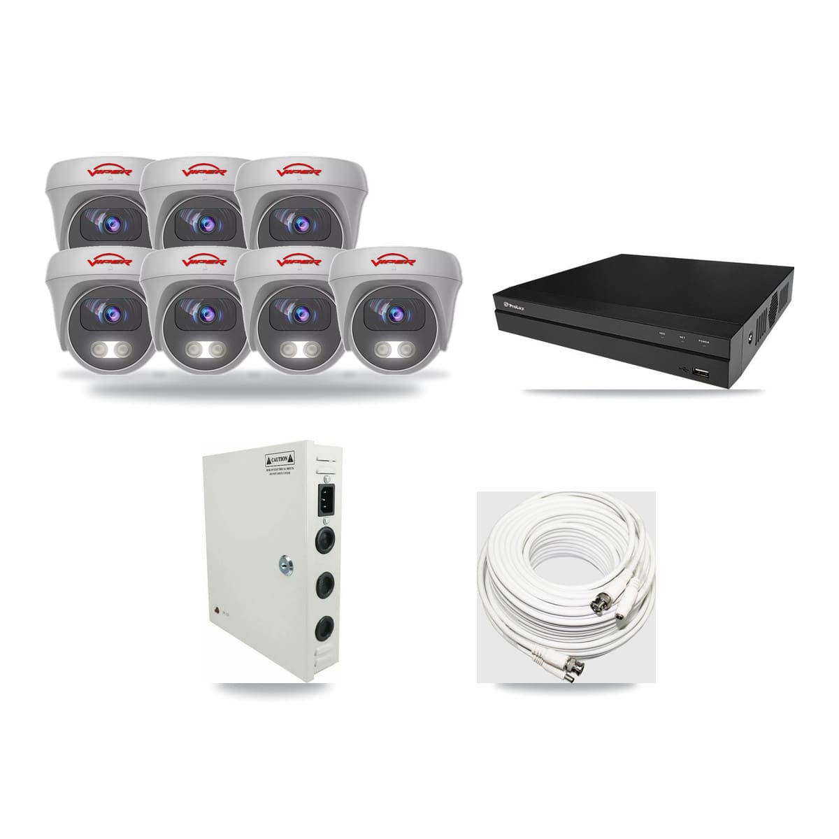 Prolux 8-channel CCTV kit: 7 cameras (7× 5MP Camera), 3TB hard drive