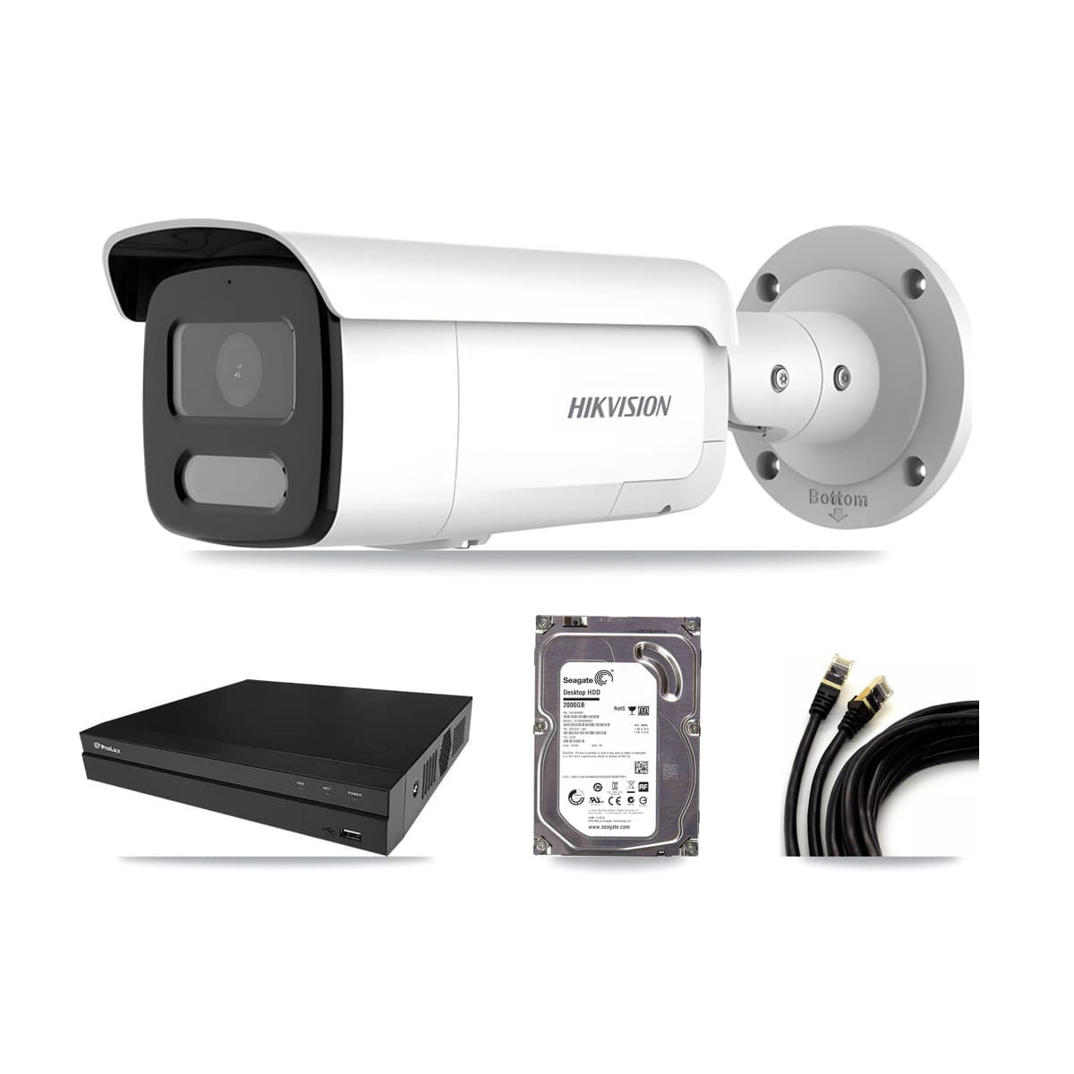 Hikvision & Prolux 8-Channel 4MP CCTV Kit — 1 Bullet Camera + 2TB Recording