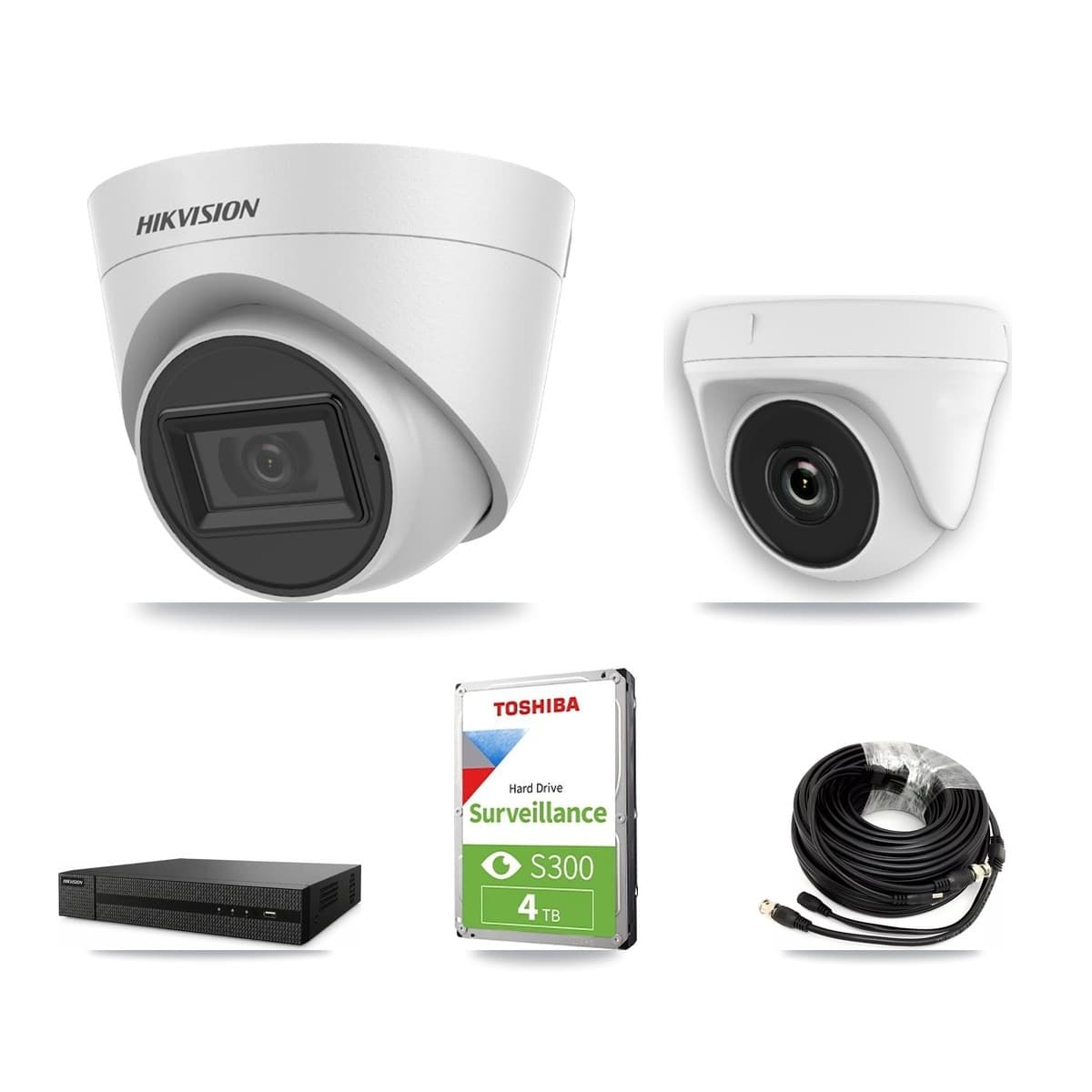 Hikvision 8-Channel 2MP – 5MP CCTV Kit — 4 5MP Turret + 2 2MP Dome Cameras + 4TB Recording