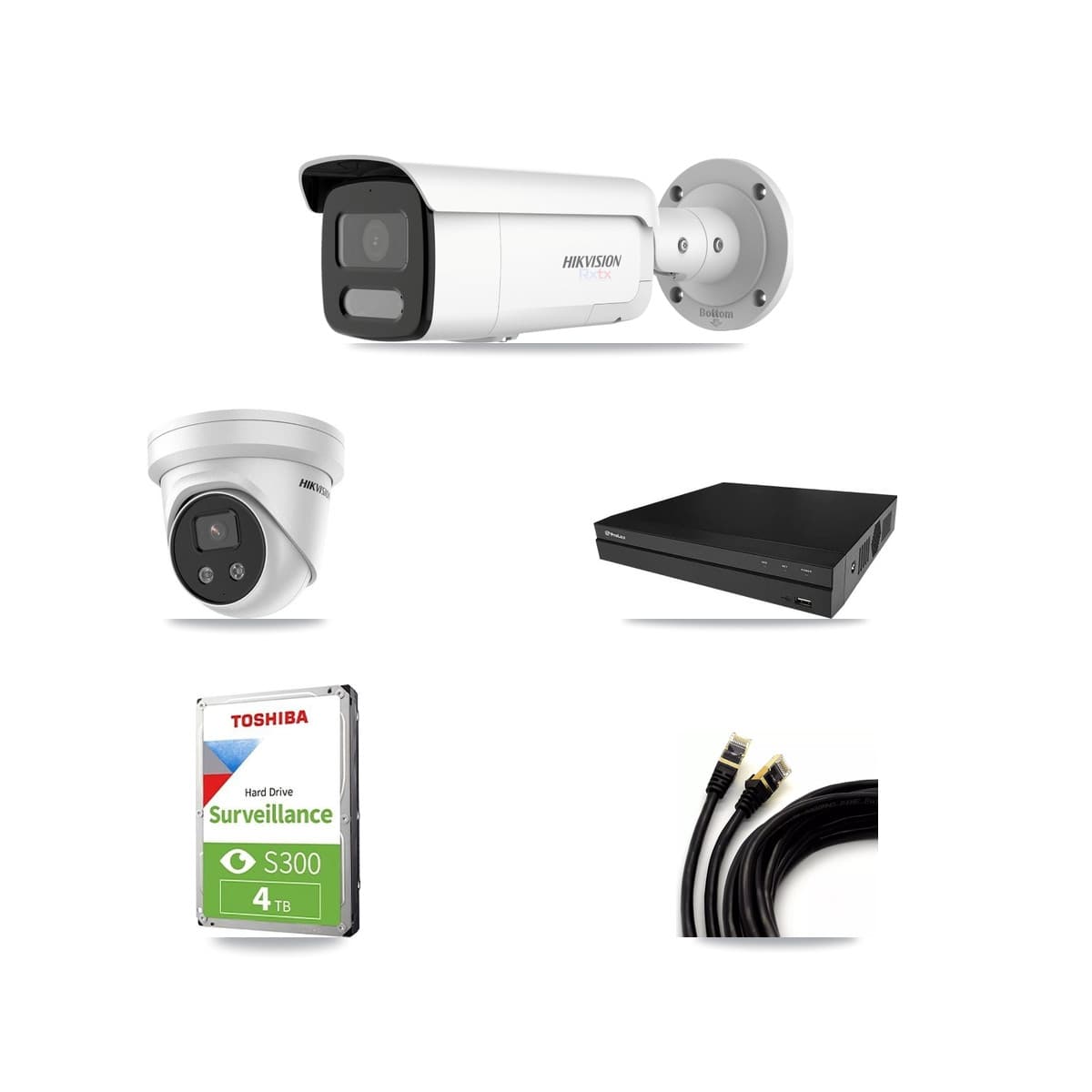 Hikvision & Prolux 8-Channel 5MP – 4K CCTV Kit — 1 4K Bullet + 1 5MP Turret Cameras + 4TB Recording - Image 1