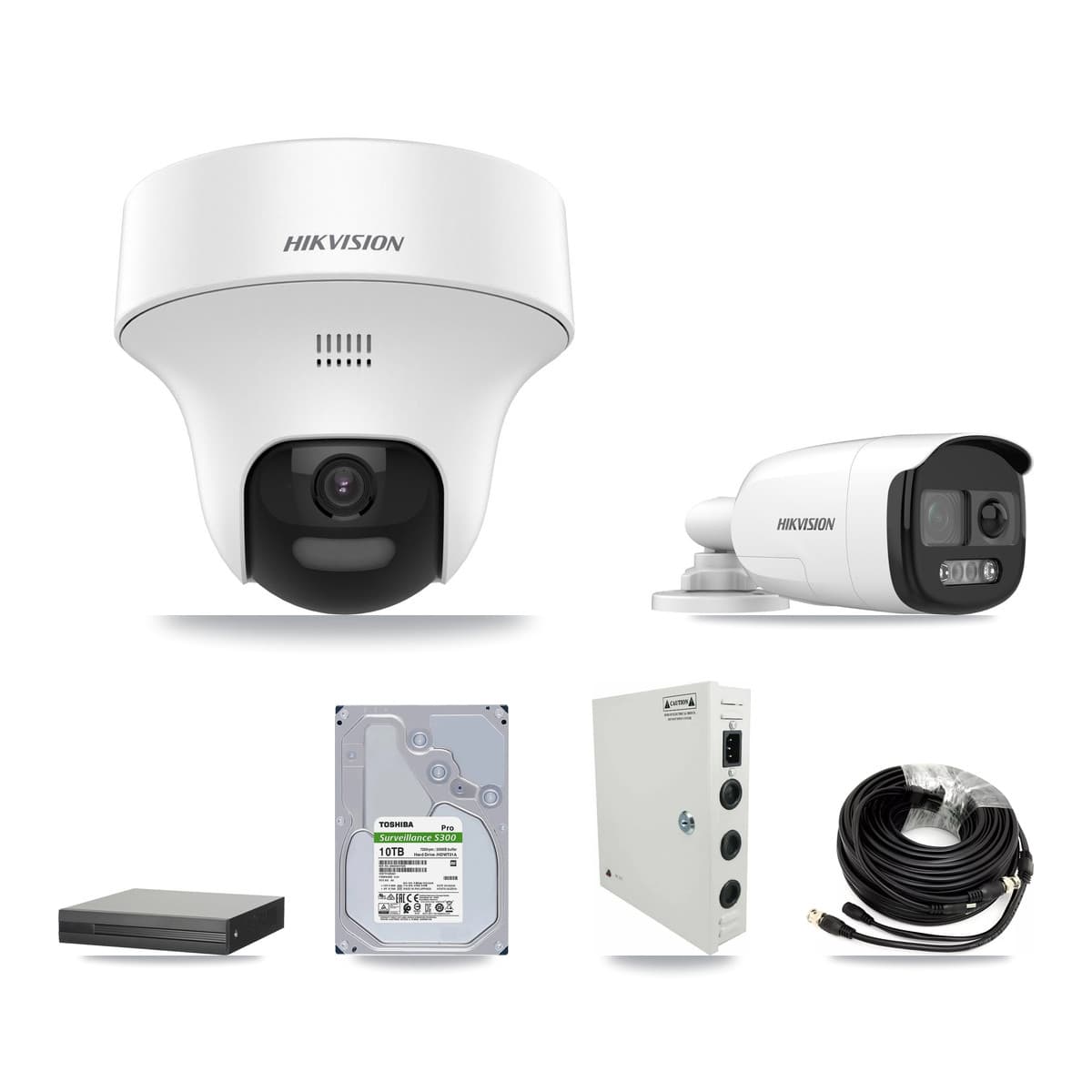 Hikvision 16-Channel 5MP CCTV Kit — 1 Bullet + 8 Turret Cameras + 10TB Recording - Image 1
