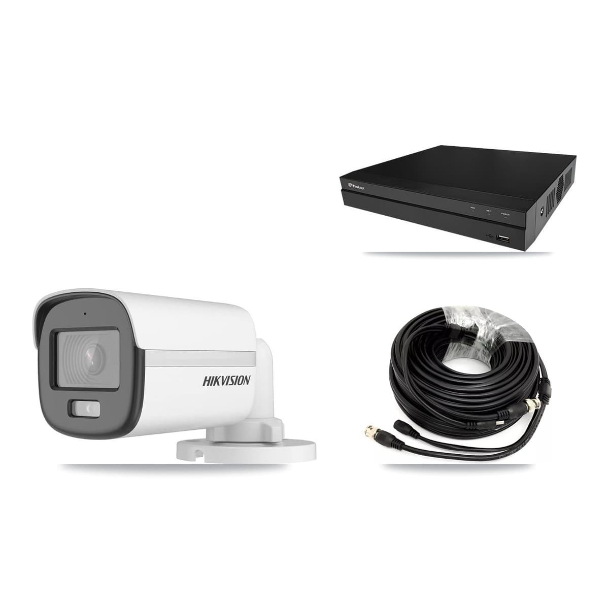 Hikvision & Prolux 8-Channel 5MP CCTV Kit — 6 DS-2CE12KF0T Bullet Cameras + 8TB Recording (PXD-5208AN Recorder) - Image 1