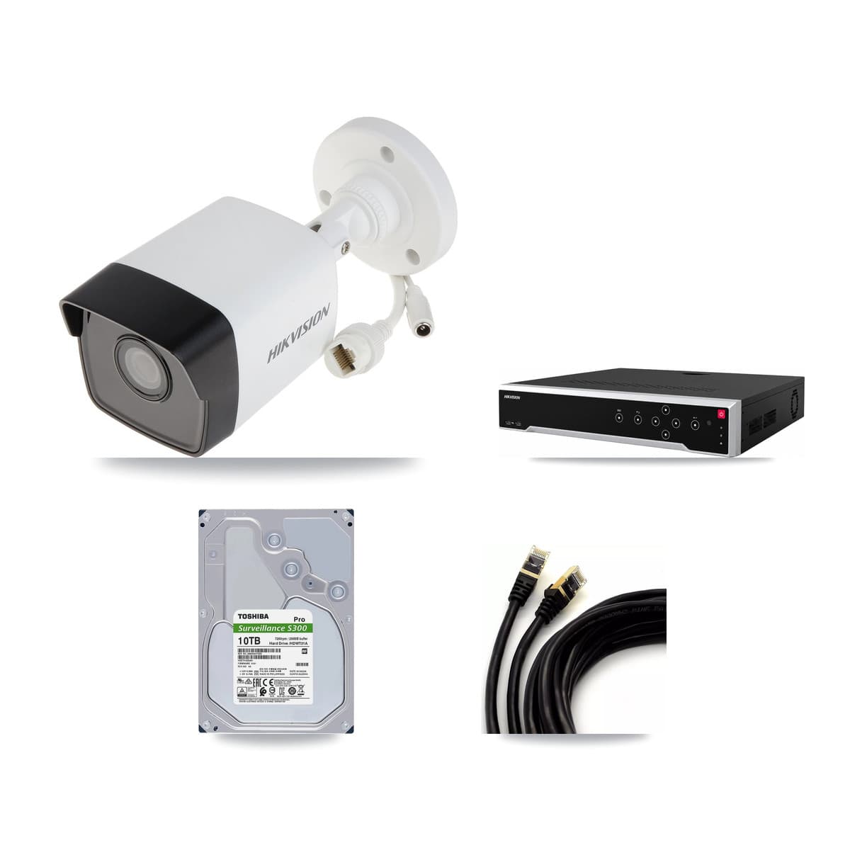 Hikvision 32-Channel 5MP CCTV Kit — 16 DS-2CD1053G0 Bullet Cameras + 2× 10TB Recording - Image 1