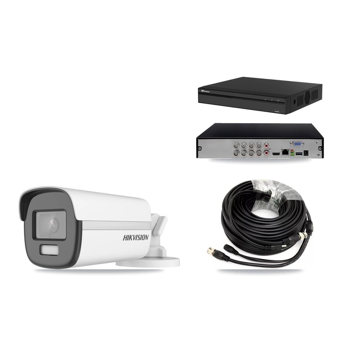 Hikvision & Prolux 8-Channel 4K CCTV Kit — 1 Bullet Camera + 3TB Recording (PXD-5108HS Recorder) - Image 1