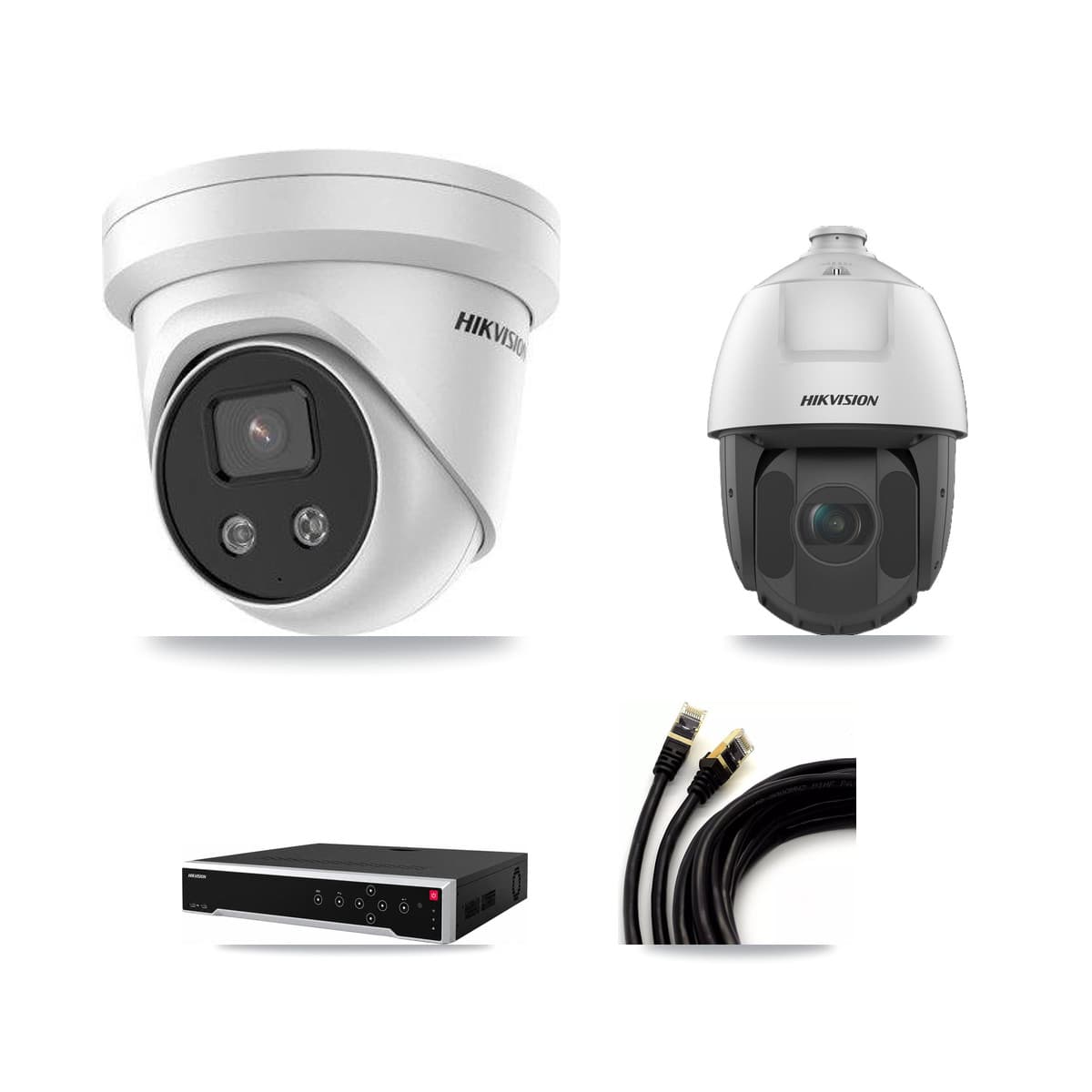 Hikvision 32-Channel 2MP – 5MP CCTV Kit — 6 5MP Turret + 1 2MP PTZ Cameras + 8TB Recording - Image 1