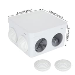 IP55 Waterproof PVC Junction Box 85×85×50mm Grey Enclosure
