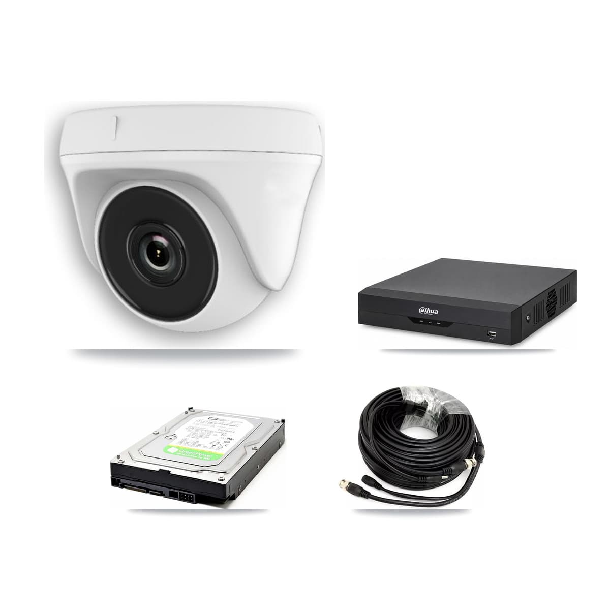 Dahua 4-Channel 2MP CCTV Kit — 1 Dome Camera + 1TB Recording