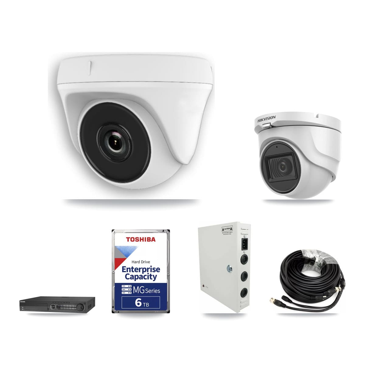 Hikvision 32-Channel 2MP – 5MP CCTV Kit — 1 5MP Turret + 26 2MP Dome Cameras + 3× 6TB Recording - Image 1