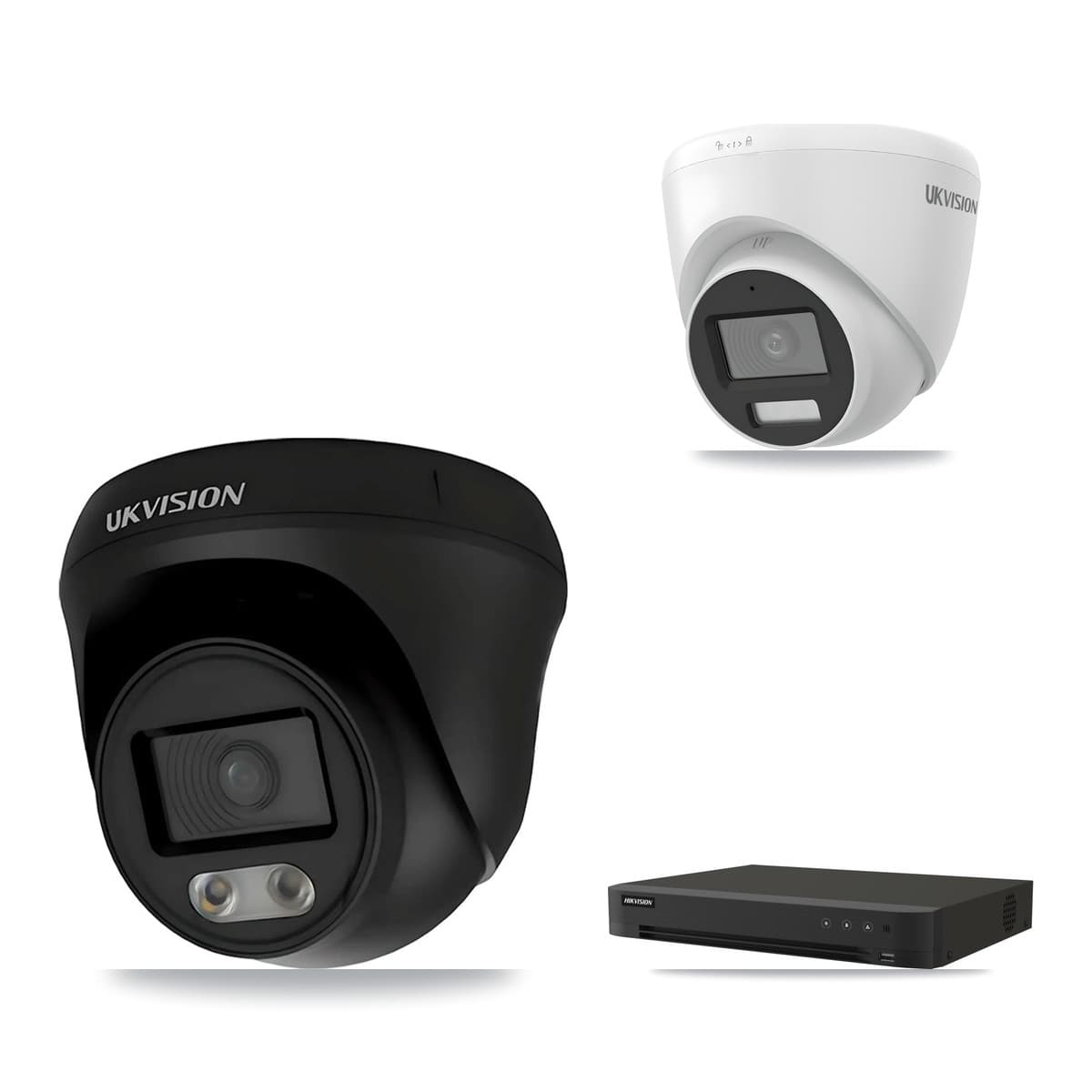 Hikvision 8-Channel 4K CCTV Kit — 2 UKVISION Cameras (IDS-7208HUHI Recorder) - Image 1