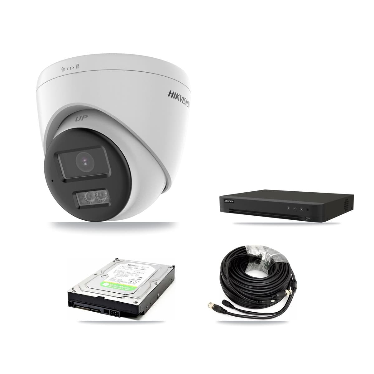 Hikvision 16-Channel 5MP CCTV Kit — 1 DS-2CE78K0T-LTS Turret Camera + 1TB Recording (IDS-7216HQHI-M1/XT Recorder) - Image 1