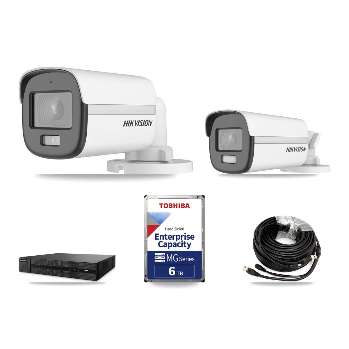 Hikvision 8-Channel 5MP – 4K CCTV Kit — 7 DS-2CE12KF0T 5MP + 1 DS-2CE12UF3T 4K Bullet Cameras + 6TB Recording - Image 1