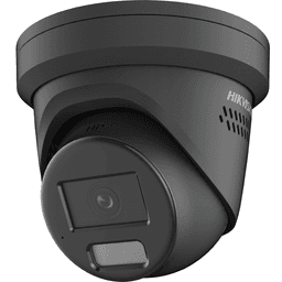 Hikvision DS-2CD2347G2-LSU/SL 4MP ColorVu Strobe Light PoE Turret Camera Black