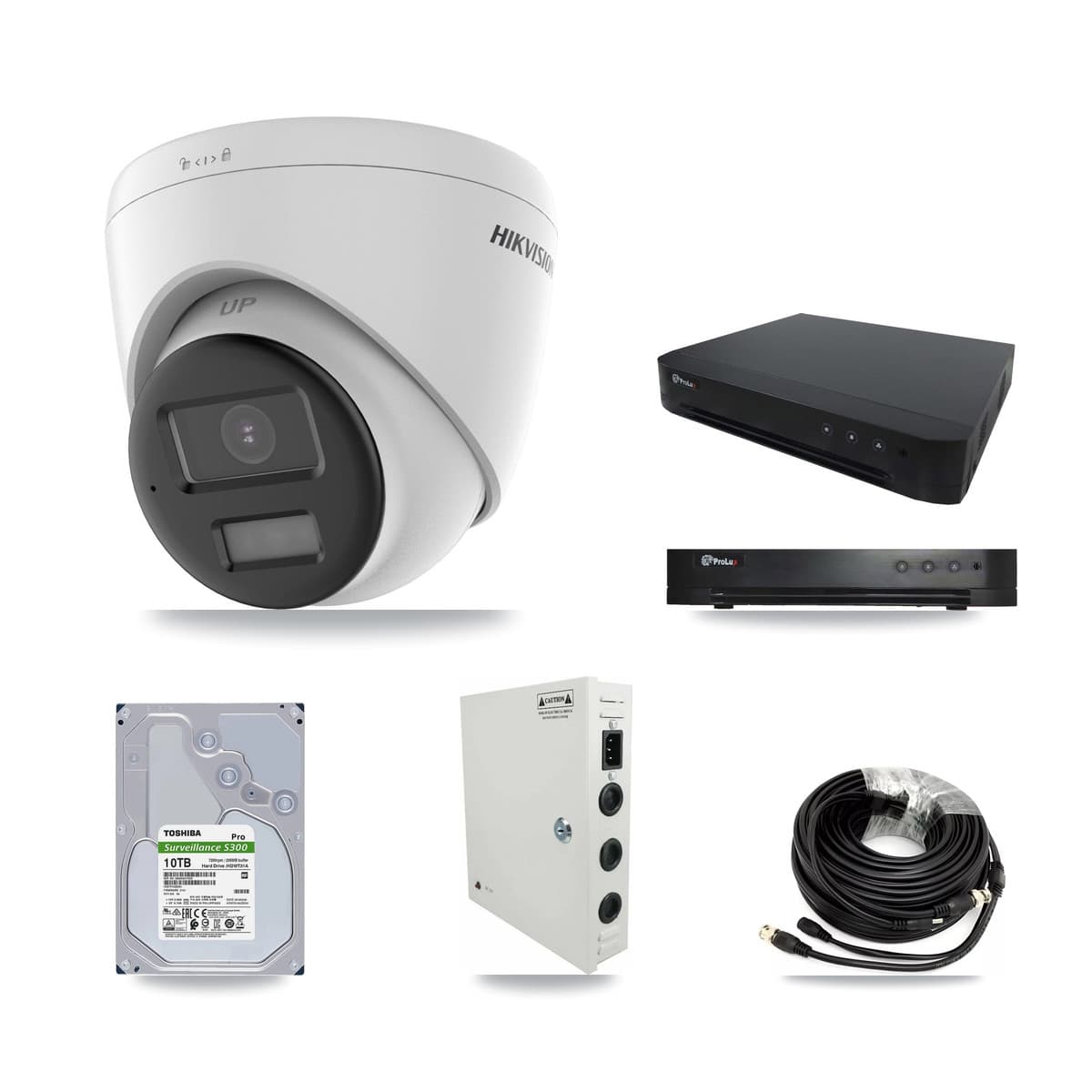 Hikvision & Prolux 16-Channel 5MP CCTV Kit — 14 DS-2CE78K0T + 1 DS-2CE78K0T Turret Cameras + 10TB Recording - Image 1