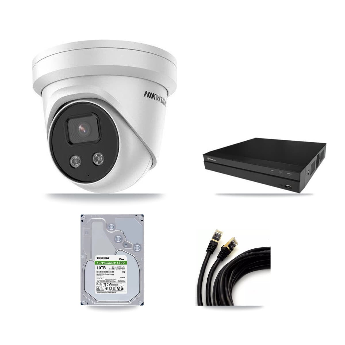 Hikvision & Prolux 16-Channel 5MP CCTV Kit — 8 DS-2CD3356G2 Turret Cameras + 10TB Recording - Image 1