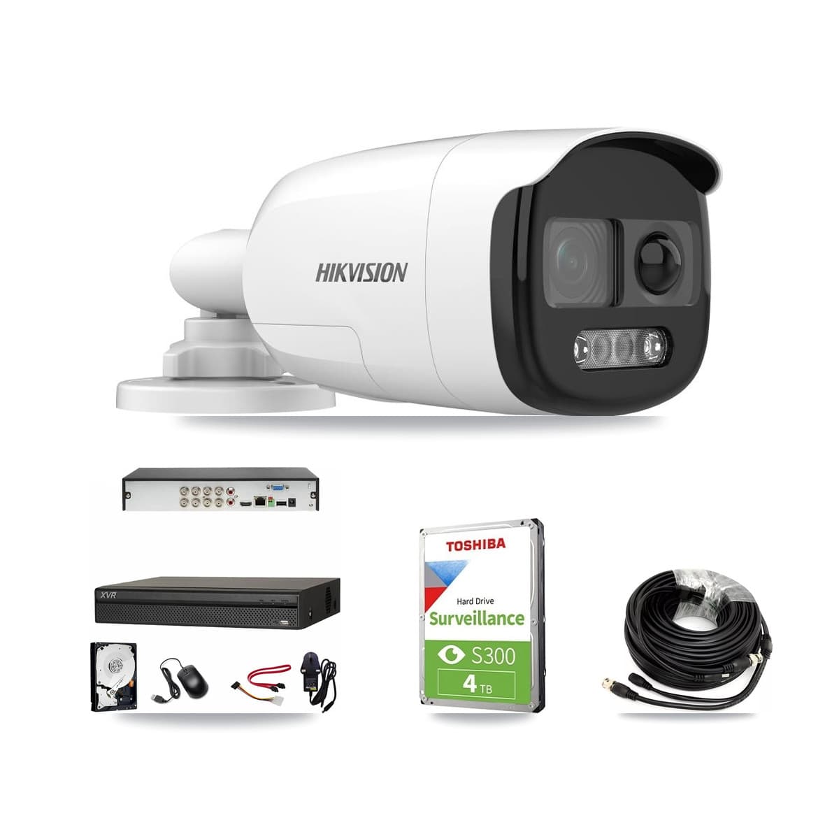 Hikvision & Dahua 8-Channel 5MP CCTV Kit — 4 Bullet Cameras + 4TB Recording - Image 1