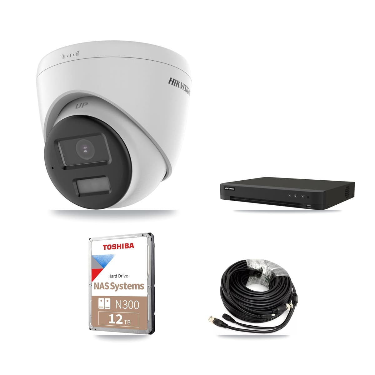 Hikvision 8-Channel 4K CCTV Kit — 8 DS-2CE78U0T Turret Cameras + 12TB Recording