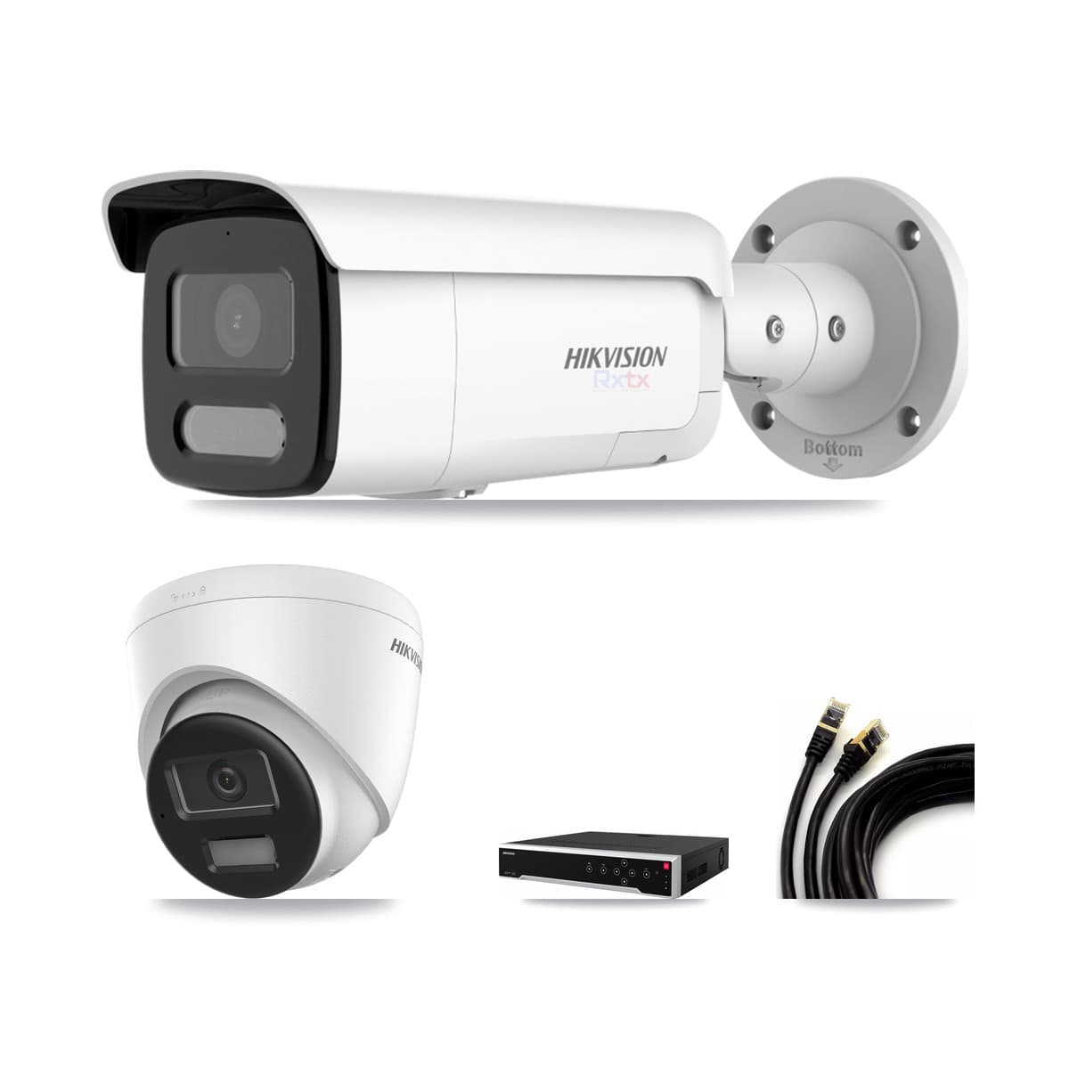 Hikvision 32-Channel 4K CCTV Kit — 1 Turret + 2 Bullet Cameras + 8TB Recording - Image 1