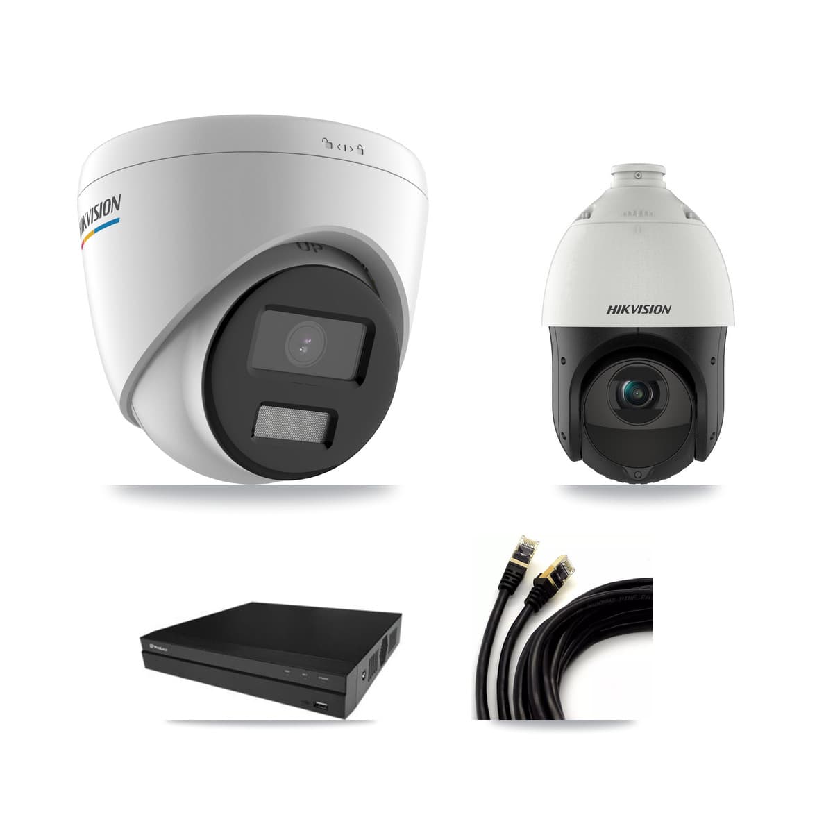 Hikvision & Prolux 16-Channel 2MP – 4MP CCTV Kit — 9 2MP Turret + 1 4MP PTZ Cameras + 8TB Recording - Image 1