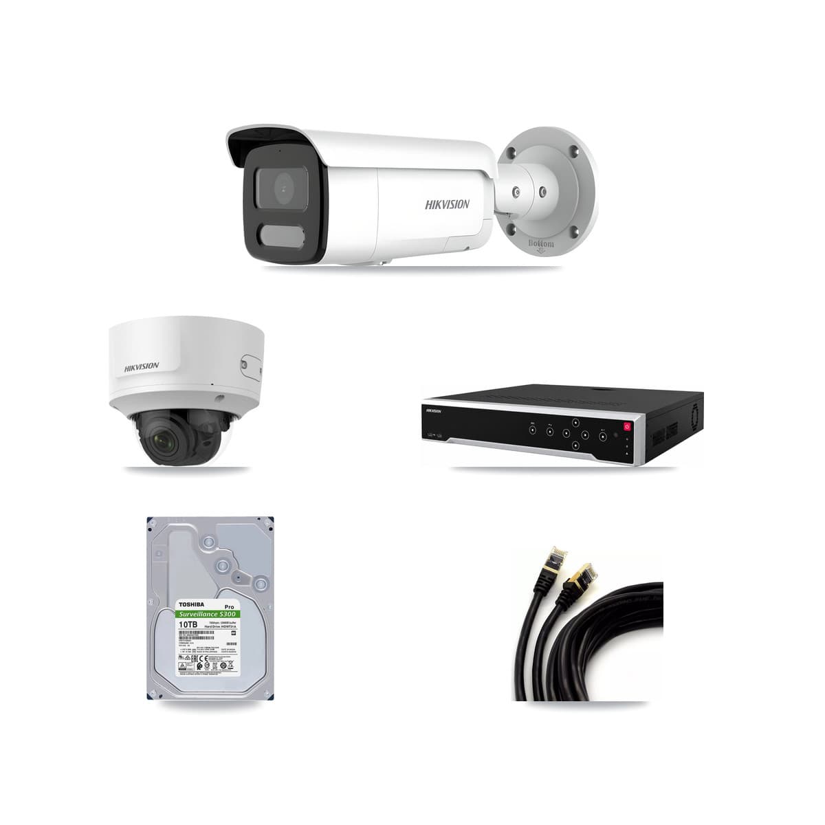 Hikvision 32-Channel 2MP – 4MP CCTV Kit — 1 2MP Dome + 7 4MP Bullet Cameras + 10TB Recording - Image 1