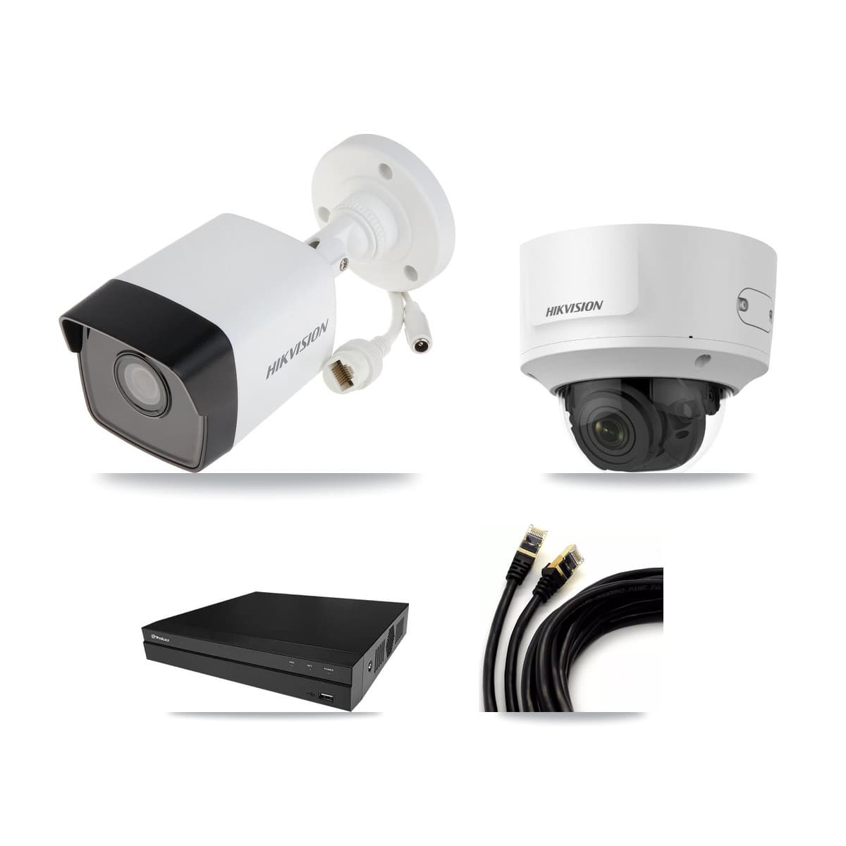 Hikvision & Prolux 8-Channel 2MP – 5MP CCTV Kit — 6 5MP Bullet + 1 2MP Dome Cameras + 8TB Recording