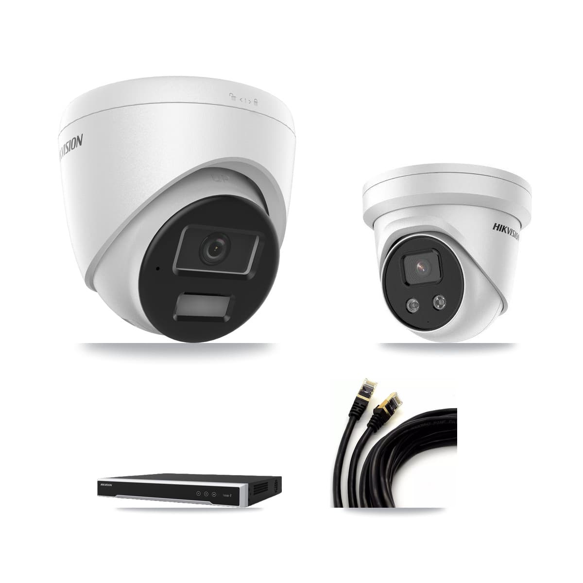 Hikvision 8-Channel 4MP – 5MP CCTV Kit — 4 4MP + 2 5MP Turret Cameras + 8TB Recording