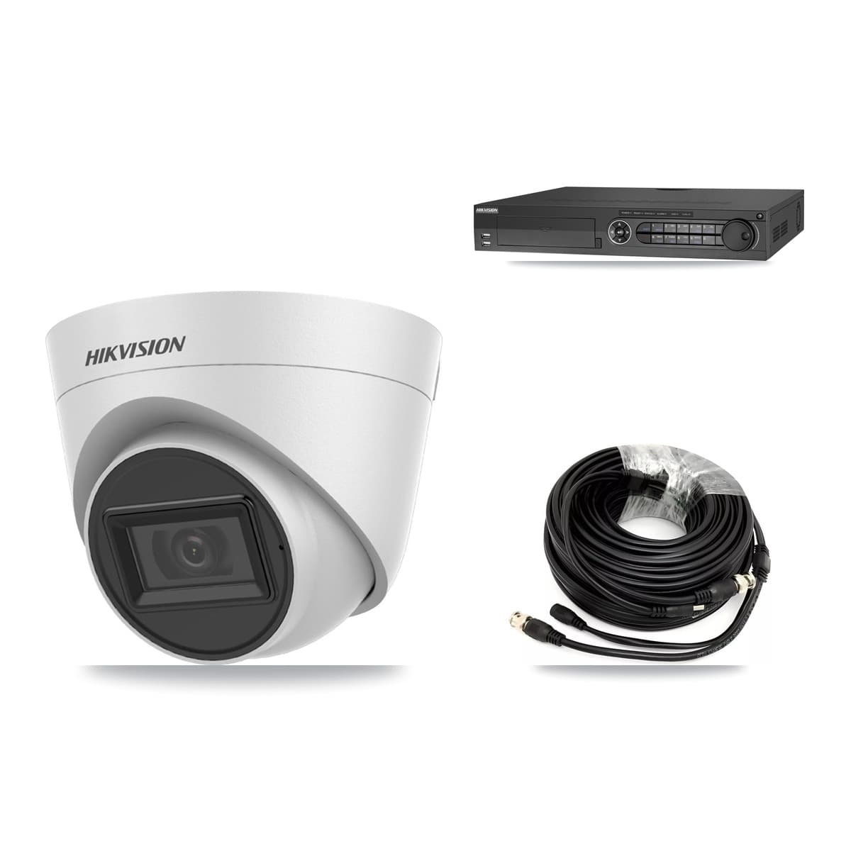 Hikvision 32-Channel 5MP CCTV Kit — 8 White Turret Cameras + 2× 8TB Recording (IDS-7332HUHI Recorder)