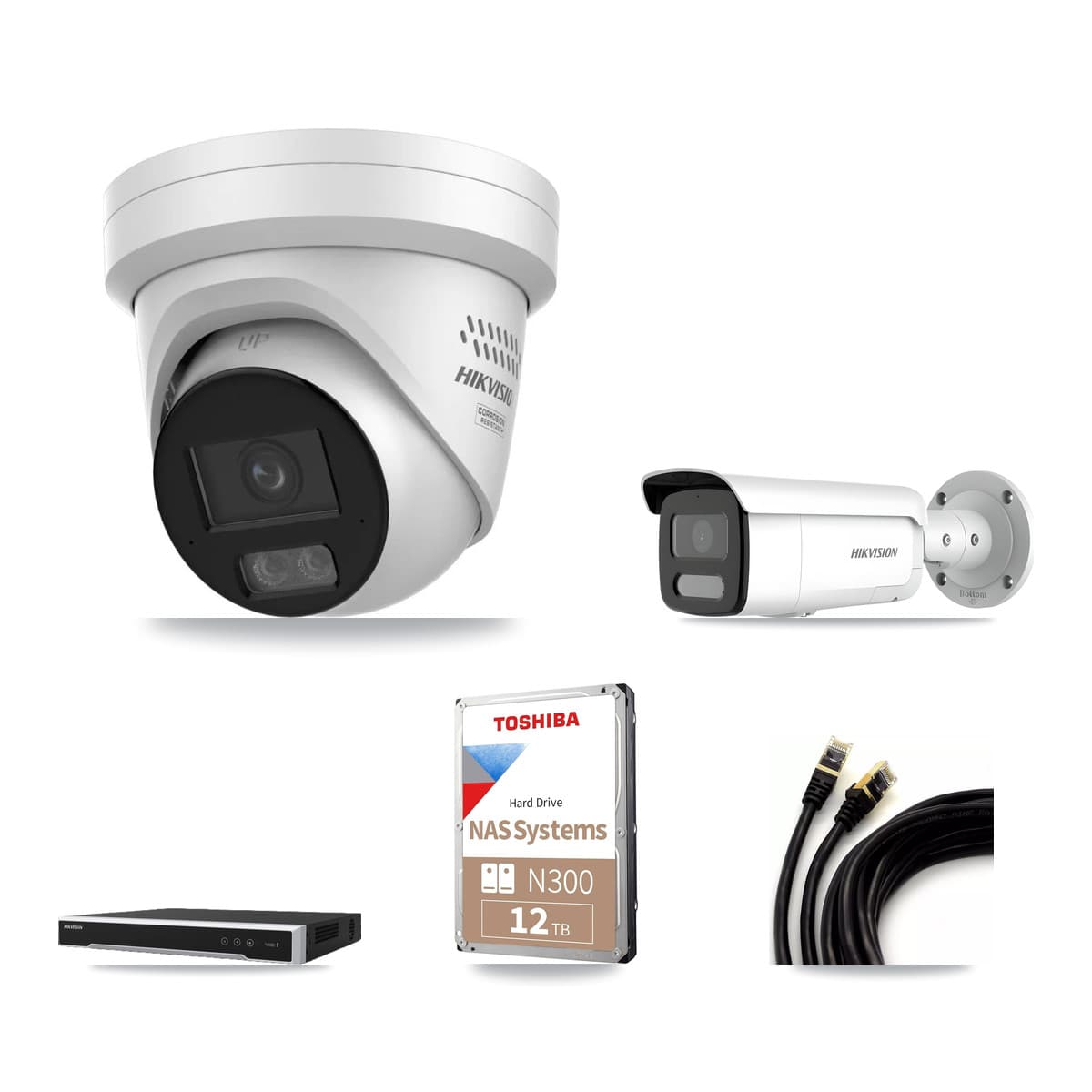 Hikvision 16-Channel 4MP CCTV Kit — 8 Turret + 1 Bullet Cameras + 12TB Recording - Image 1
