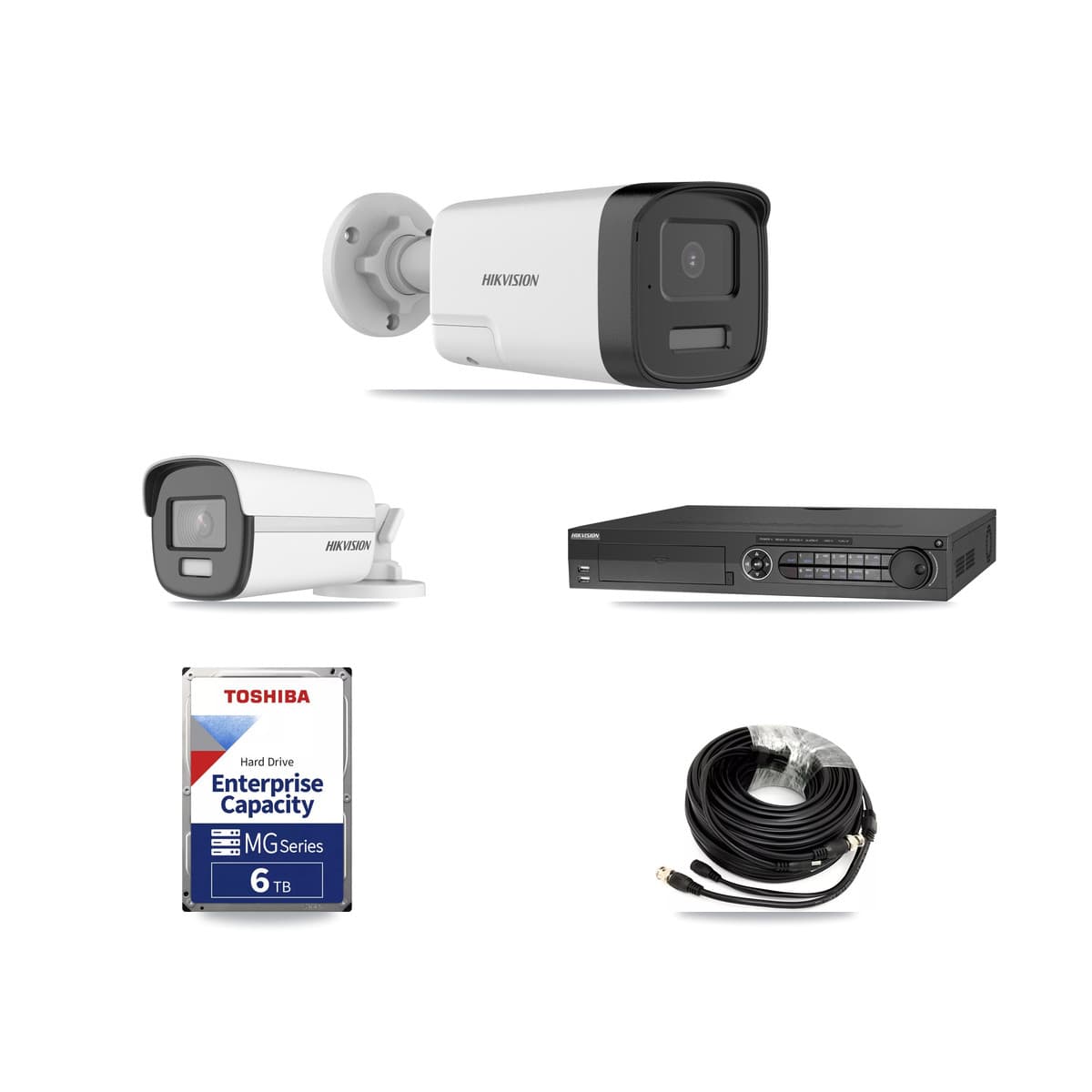 Hikvision 32-Channel 5MP – 4K CCTV Kit — 1 4K + 3 5MP Bullet Cameras + 6TB Recording - Image 1