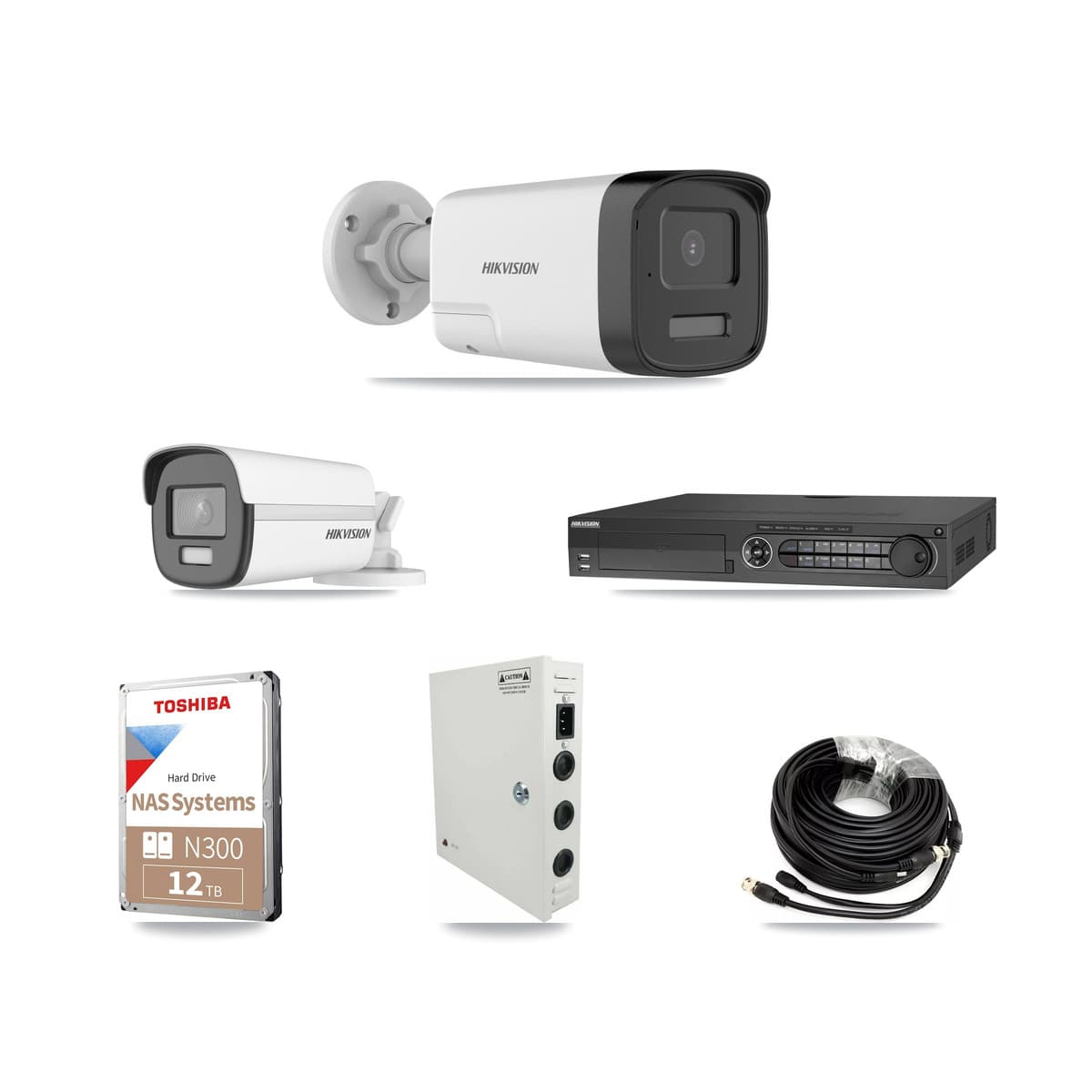 Hikvision 32-Channel 5MP – 4K CCTV Kit — 1 4K + 15 5MP Bullet Cameras + 2× 12TB Recording