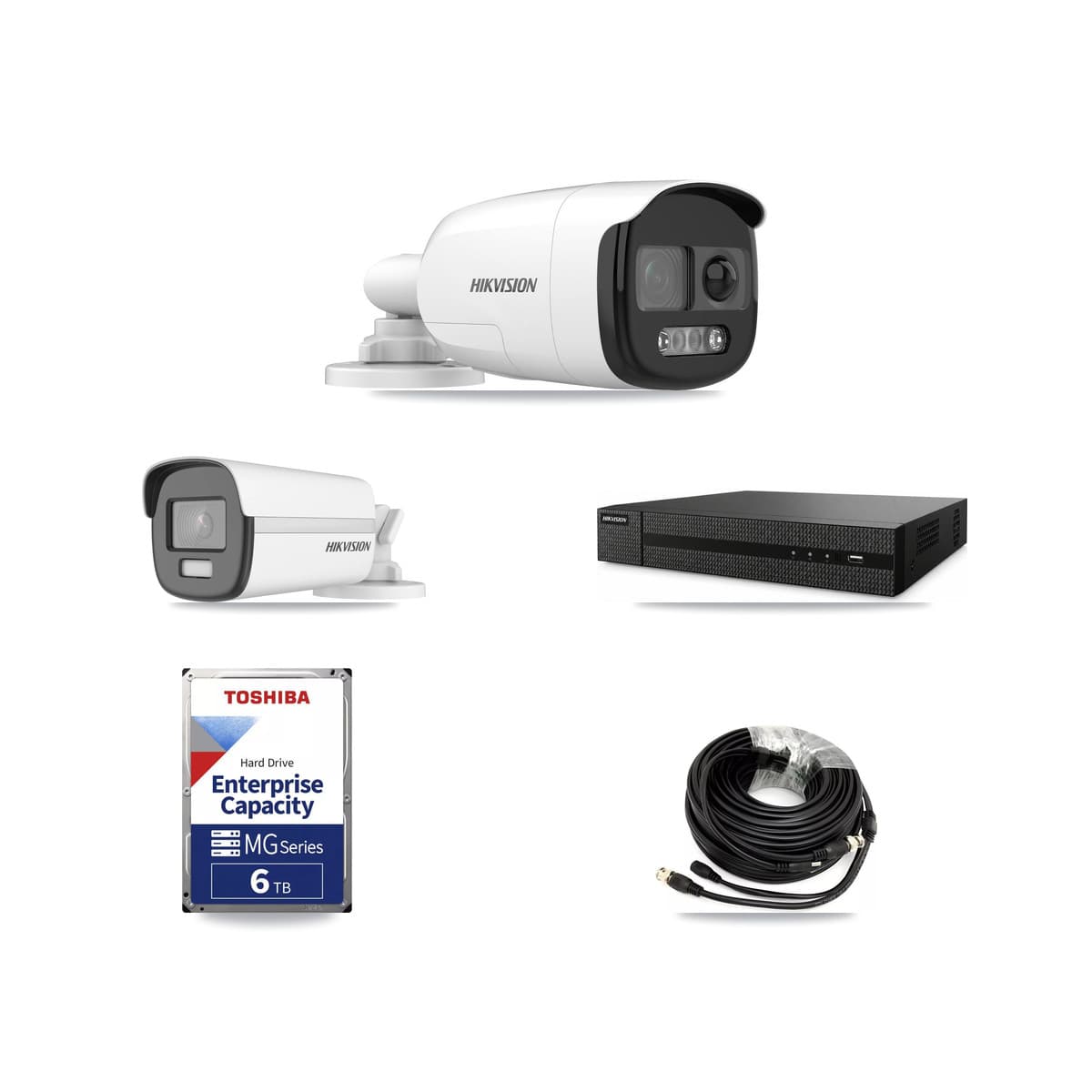 Hikvision 8-Channel 5MP – 4K CCTV Kit — 5 5MP + 1 4K Bullet Cameras + 6TB Recording - Image 1