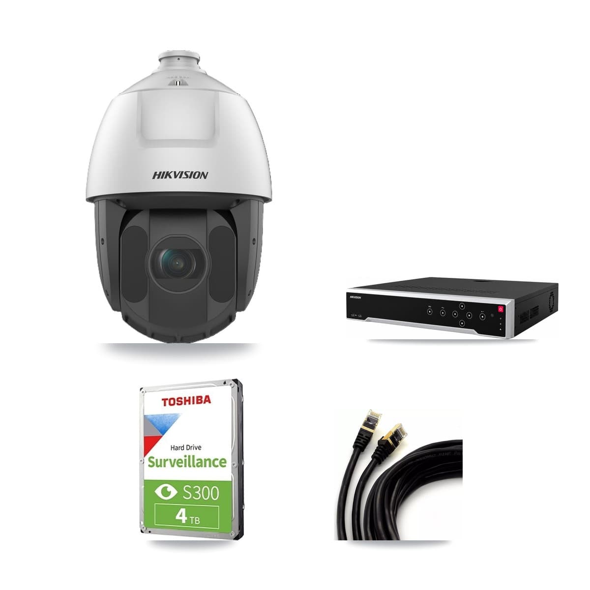 Hikvision 32-Channel 2MP CCTV Kit — 6 DS-2DE5232IW PTZ Cameras + 4TB Recording - Image 1